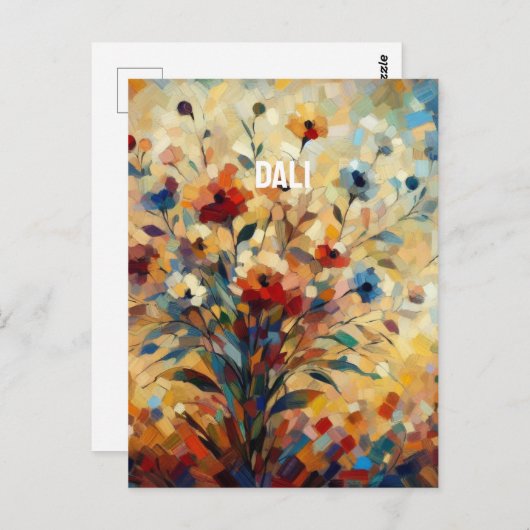 Dali floral briefkaart (Voorkant / Achterkant)