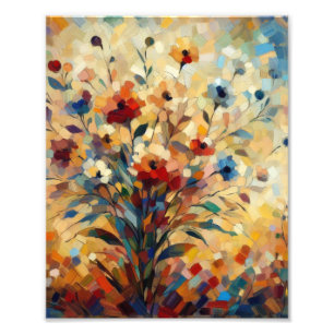 Dali floral briefkaart foto afdruk