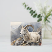 Dali schapen op bergtop briefkaart (Staand voorkant)