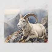 Dali schapen op bergtop briefkaart (Voorkant)