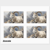 Dali schapen op bergtop rechthoekige sticker (Vel)