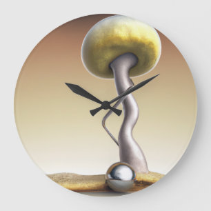 Dali Style Mushroom wandklok