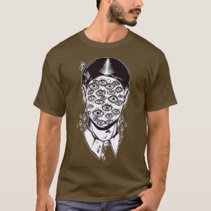 Dali Surreal Noir Retro Eyes over Tattoo in gezich T-shirt