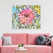 DALIA-BLOEM CANVAS AFDRUK (Insitu (Woonkamer))