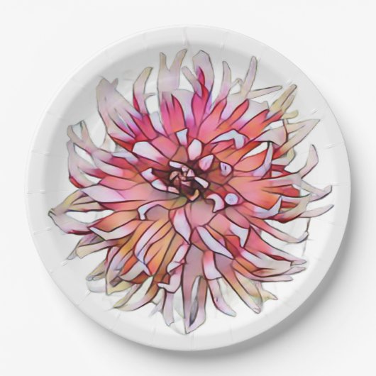 DALIA-BLOEM PAPIEREN BORDJE (Voorkant)
