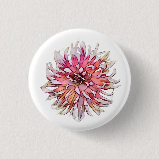 DALIA-BLOEM RONDE BUTTON 3,2 CM (Voorkant)