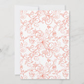 Dalia (Oranje & Fuschia) huwelijksuitnodiging Kaart (Achterkant)