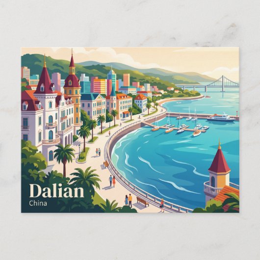 Dalian, China Briefkaart (Voorkant)