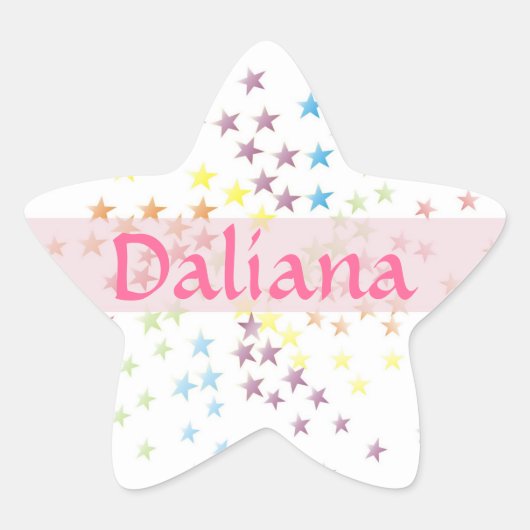 Daliana - sterren sticker (Voorkant)