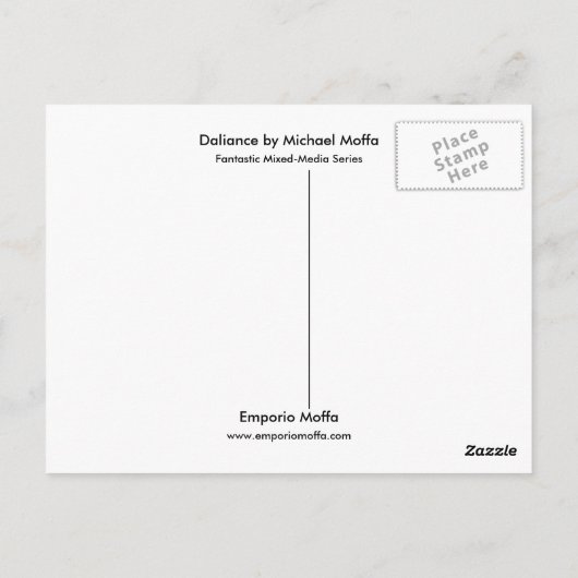 Daliance van Michael Moffa Briefkaart (Achterkant)