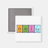 Dalila periodieke tabelnaam magnet (Voorkant / Achterkant)