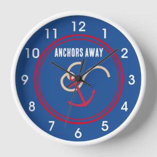 Daling Anchor Wall Clock Natural Wood Lijst