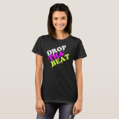 Daling die het zwarte shirt van vrouwen verslaat | (Voorkant volledig)