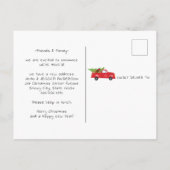 Daling New Halls Kerstfeestdag in beweging Aankondigingskaart (Achterkant)