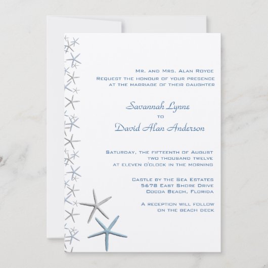 Daling Stars Tropical Wedding Invitations Kaart (Voorkant)