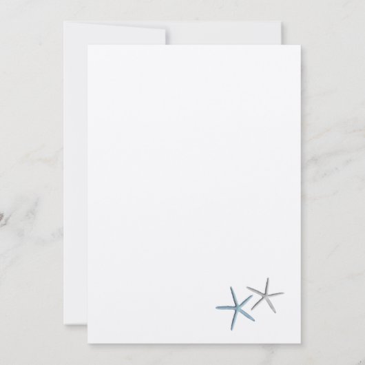 Daling Stars Tropical Wedding Invitations Kaart (Achterkant)