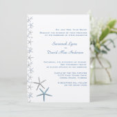 Daling Stars Tropical Wedding Invitations Kaart (Staand voorkant)