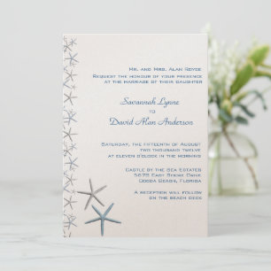 Daling Stars Tropical Wedding Invitations Kaart