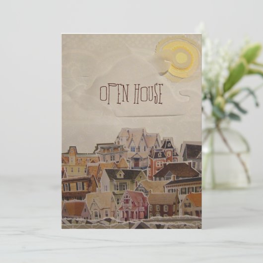 Daling van de opwarming van de collage - kaart (Staand voorkant)