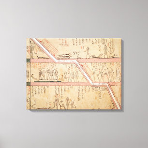 Daling van de sarcofaag in de tomb canvas afdruk