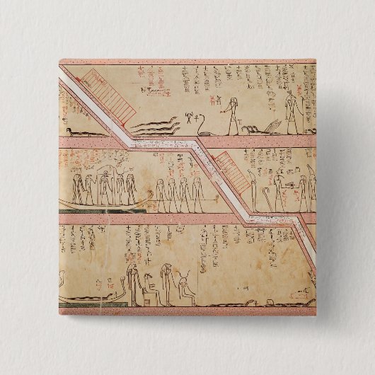 Daling van de sarcofaag in de tomb vierkante button 5,1 cm (Voorkant)