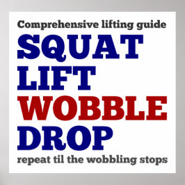 Daling van de troebel van de vierkant lift. Gym mo Poster
