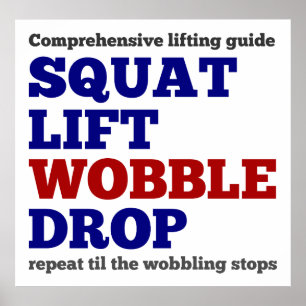 Daling van de troebel van de vierkant lift. Gym mo Poster