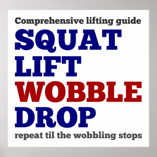 Daling van de troebel van de vierkant lift. Gym mo Poster (Voorkant)