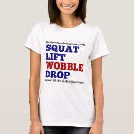 Daling van de troebel van de vierkant lift. Gym mo T-shirt