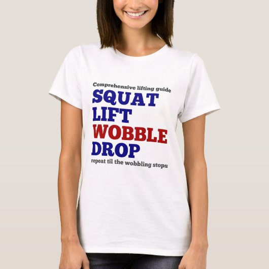 Daling van de troebel van de vierkant lift. Gym mo T-shirt (Voorkant)