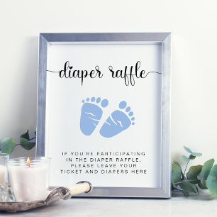 Daling van een luidere rotzooi met een blauw babyv poster