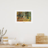 Dall laat vreedzame wandeling kleurrijke landschap poster (Keuken)