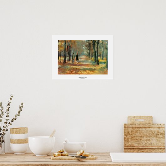 Dall laat vreedzame wandeling kleurrijke landschap poster (Keuken)