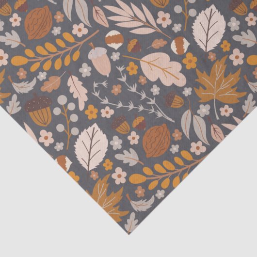 Dall Leaves, Autumn night's naadloze patroon Tissuepapier (Detail)