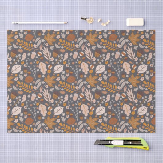 Dall Leaves, Autumn night's naadloze patroon Tissuepapier (Craft)