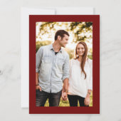 Dall Leaves Burnt Oranje Wedden Save the Date Kaart (Achterkant)