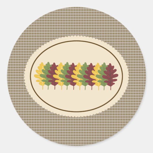 Dall Leaves Envelope Seals Stickers (Voorkant)