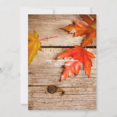 Dall Leaves & Ggloing Mason Jars Rustic Wedding Kaart (Achterkant)