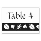 Dall Leaves in Black Table Kaart (Achterkant)