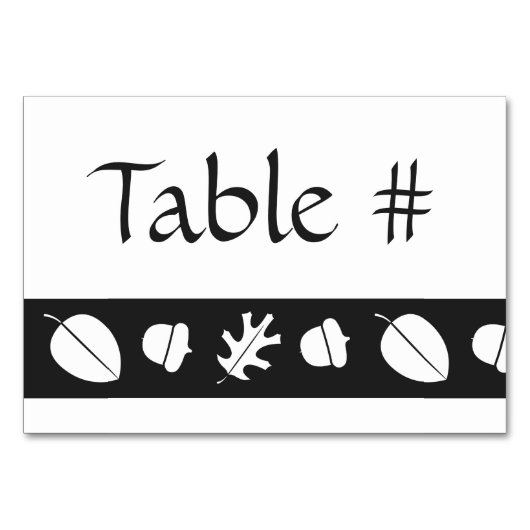 Dall Leaves in Black Table Kaart (Voorkant)