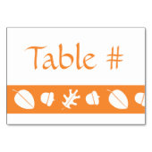 Dall Leaves in Oranje Table Kaart (Achterkant)
