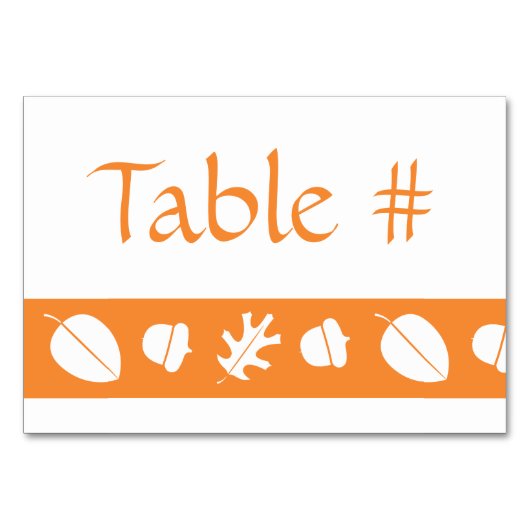 Dall Leaves in Oranje Table Kaart (Voorkant)