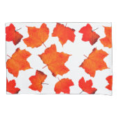 Dall Leaves Maple Tree Foliage Oranje White Trendy Kussensloop (Voorkant)