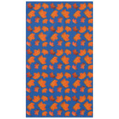 Dall Leaves Oranje Maple Tree Blue Holiday Party Tafelkleed (Voorkant)