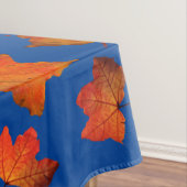 Dall Leaves Oranje Maple Tree Blue Holiday Party Tafelkleed (Voorbeeld)