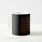 Dall Leaves Pattern-herfst-bladeren-patroon-schatt Koffiemok (Voorkant links)