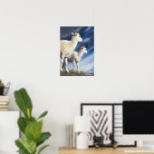 Dall schaap, Ovis dalli, ooi en lam Poster (Thuiskantoor)