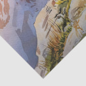 Dall-schaapram op een majestueuze bergdecoupage tissuepapier (Detail)