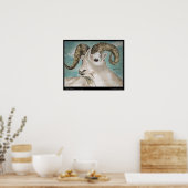 Dall Sheep Print, Waarde Poster Papier (mat) (Keuken)