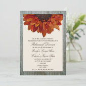 Dall Weddenschappen Diner - Zonnebloem & Hout Kaart (Staand voorkant)